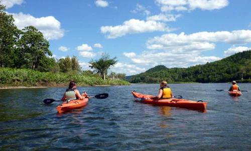 Kayak sur la rivière Restigouche